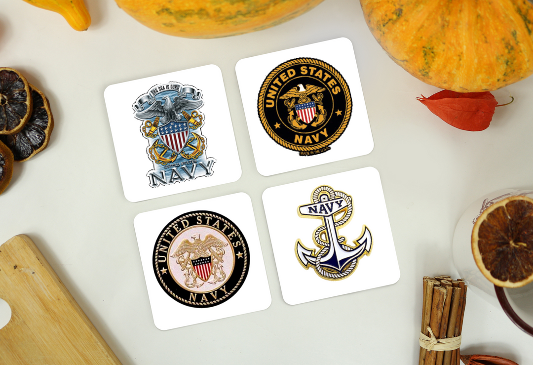 Navy Coaster Set - Multi 01