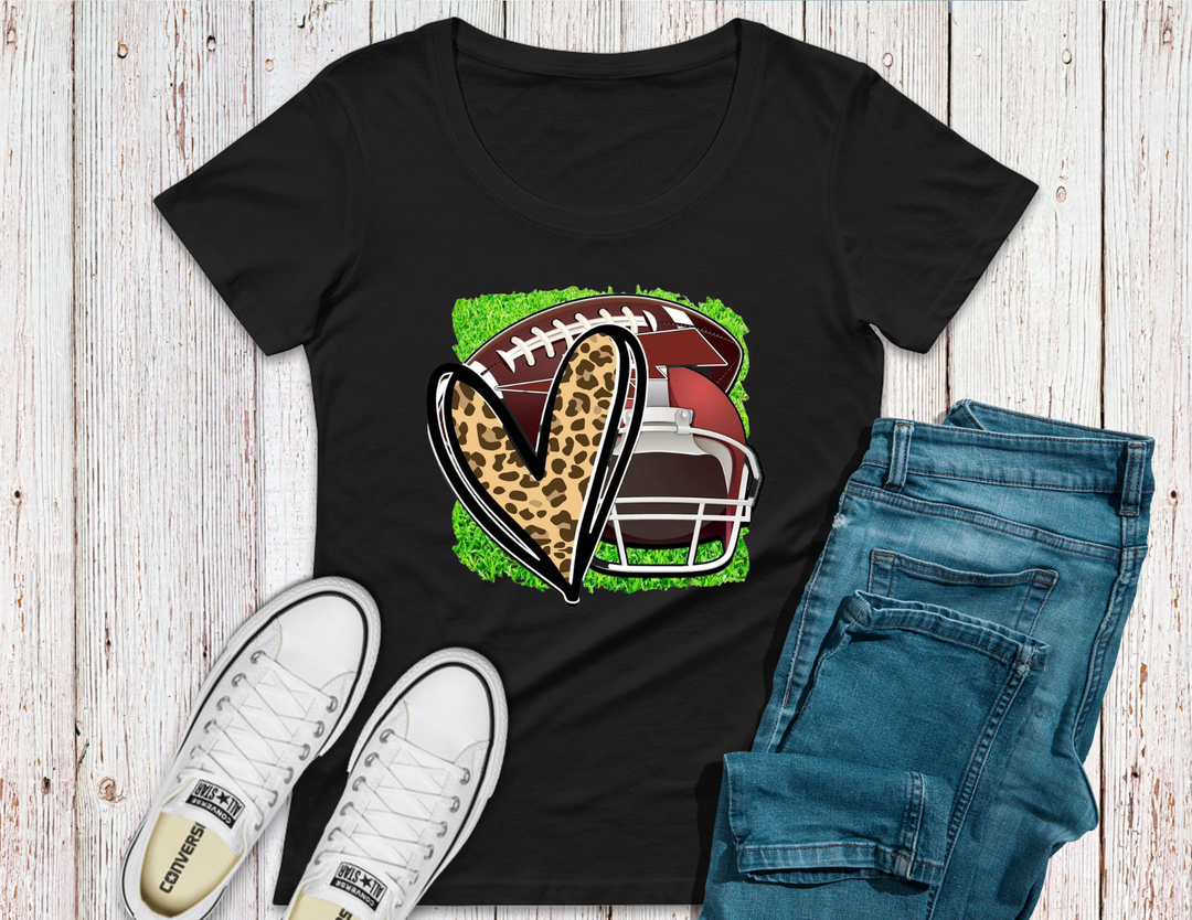 Football with Leopard Heart
