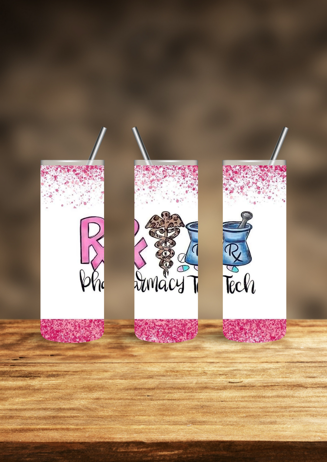 Pharmacy Tech Pink Glitter