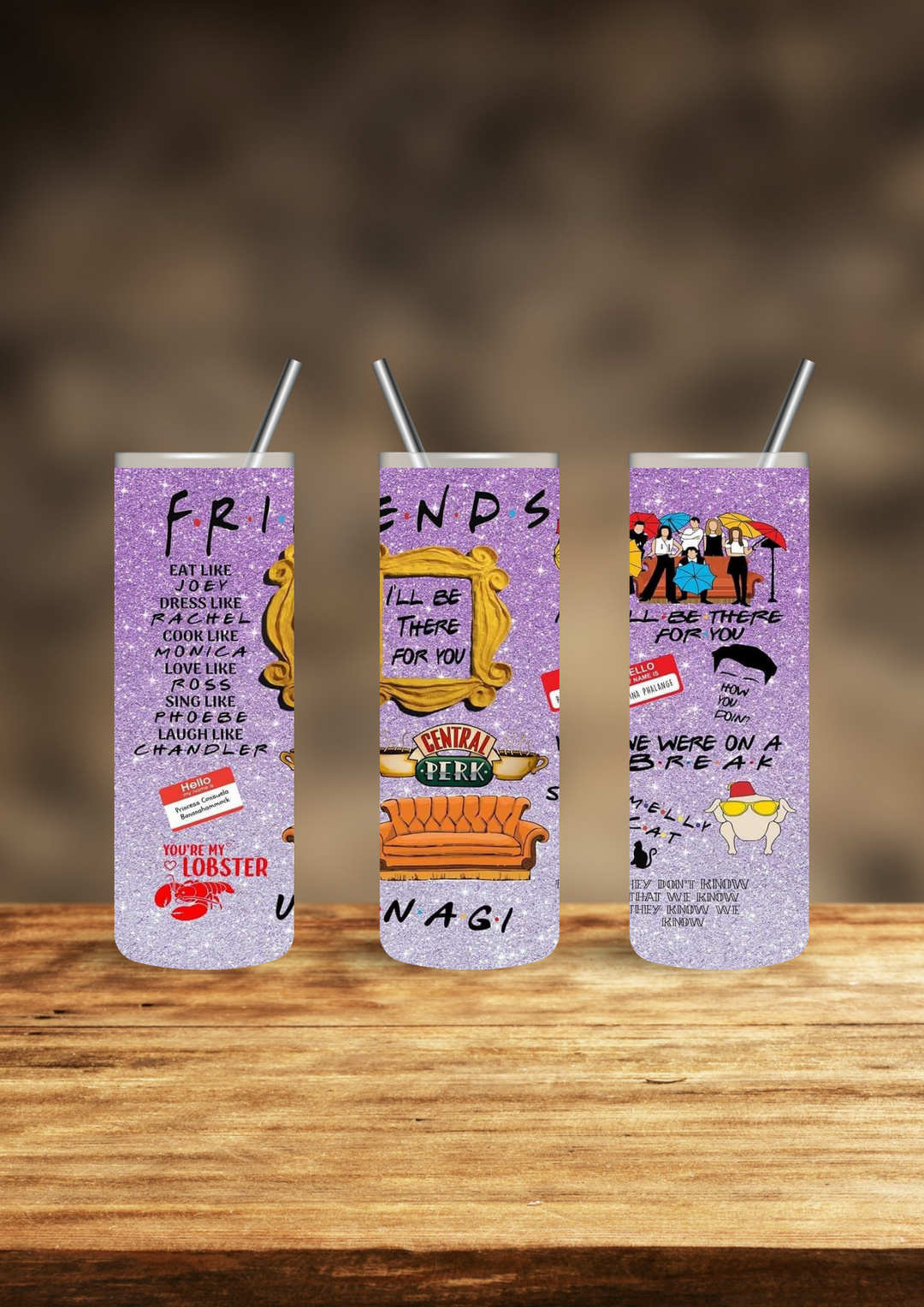 Friends Purple Glitter