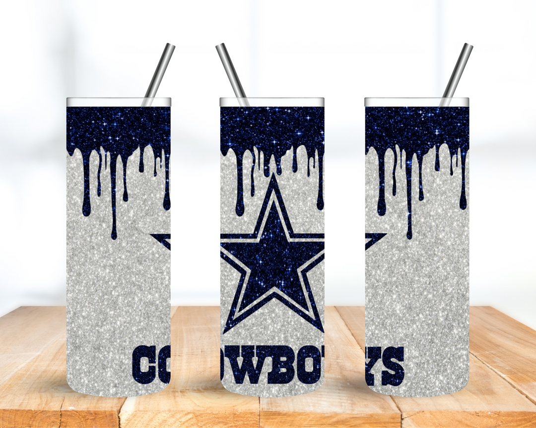 Dallas Cowboys Glitter Drip