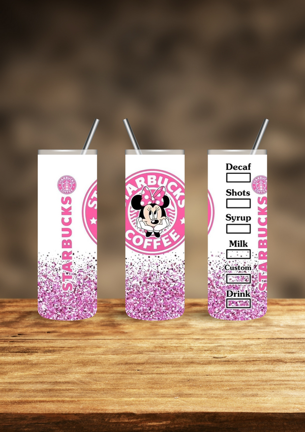 Starbucks Minnie Mouse Pink Glitter