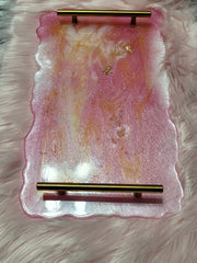 Pink/Gold Tray XL - Craft Chic Shop 