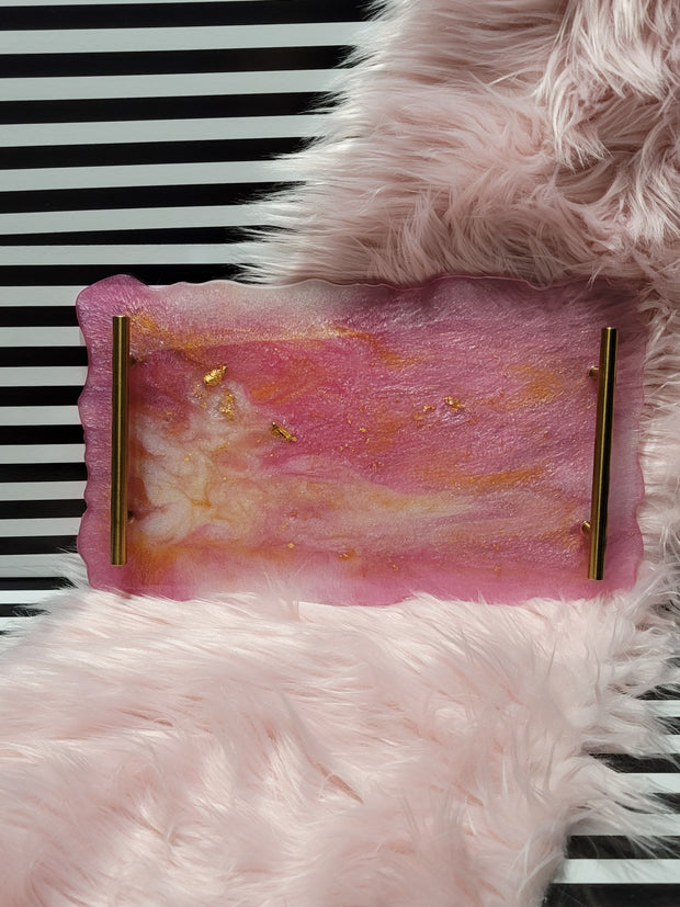 Pink/Gold Tray XL - Craft Chic Shop 