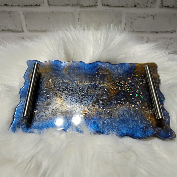 Blue/Silver Tray - Craft Chic Shop 