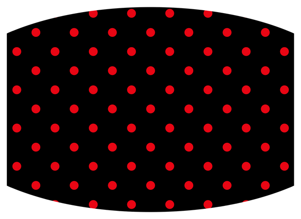 Black w/ red polka dots-am - Craft Chic Shop 