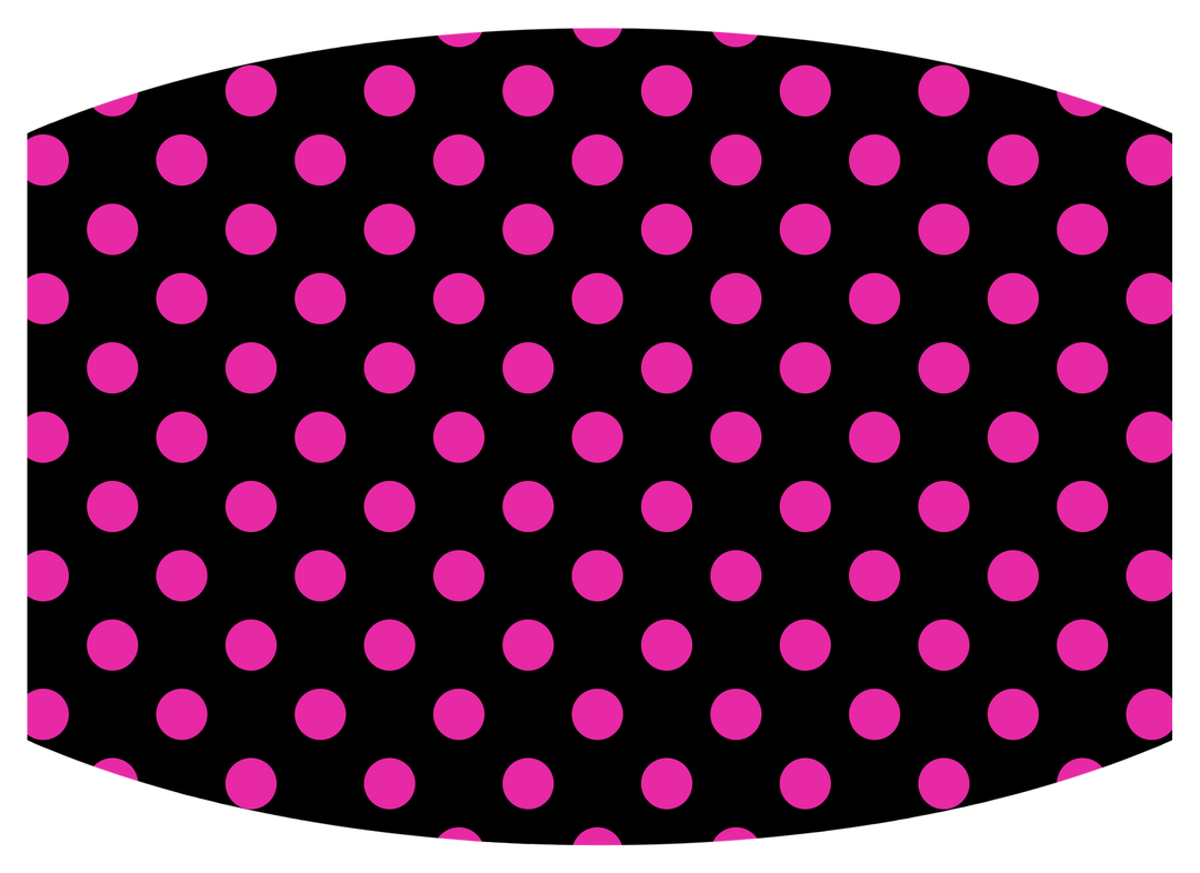 Black w/ Pink polka dots-lg - Craft Chic Shop 