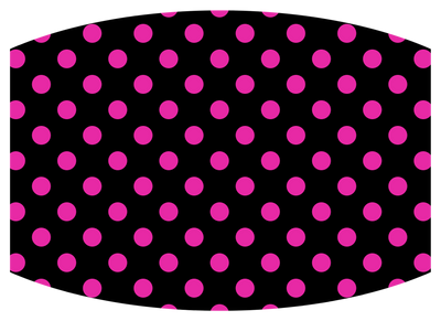 Black w/ Pink polka dots-lg - Craft Chic Shop 