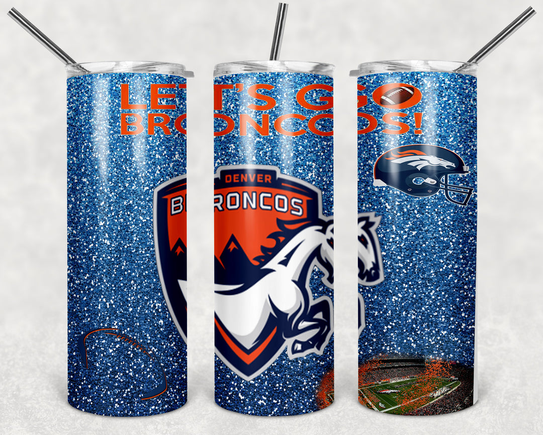 Denver Broncos: Blue Glitter - Craft Chic Shop 